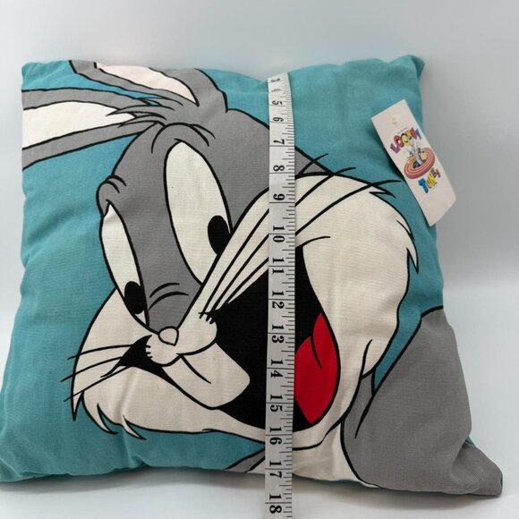 Vintage Looney Tunes Bugs Bunny Throw Pillow Cushion New With Tag There - Picture 7 of 7